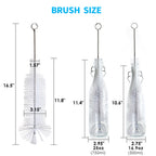 Bottle Brush, Ideal for Cleaning Narrow Neck Swing Top Glass Bottles, Wine Bottles, Beer Bottles, Soda Bottles, Spray Bottles, Kombucha Bottles(White+1PC)