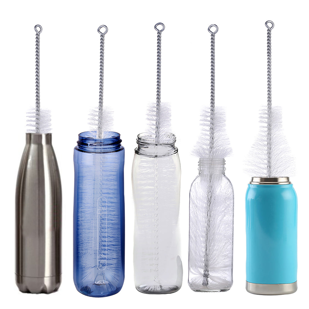 Bottle Brush, Ideal for Cleaning Narrow Neck Swing Top Glass Bottles, Wine Bottles, Beer Bottles, Soda Bottles, Spray Bottles, Kombucha Bottles(White+1PC)