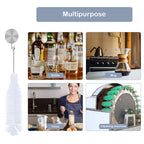 Bottle Brush, Ideal for Cleaning Narrow Neck Swing Top Glass Bottles, Wine Bottles, Beer Bottles, Soda Bottles, Spray Bottles, Kombucha Bottles(White+1PC)